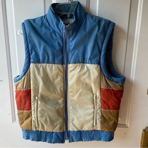 vintage ski vest puffer size medium